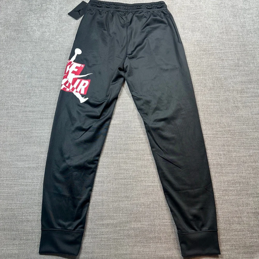 Jordan Jogger Pants Boys Large  Black Like New Nike Air Jumpman Graphic Track
